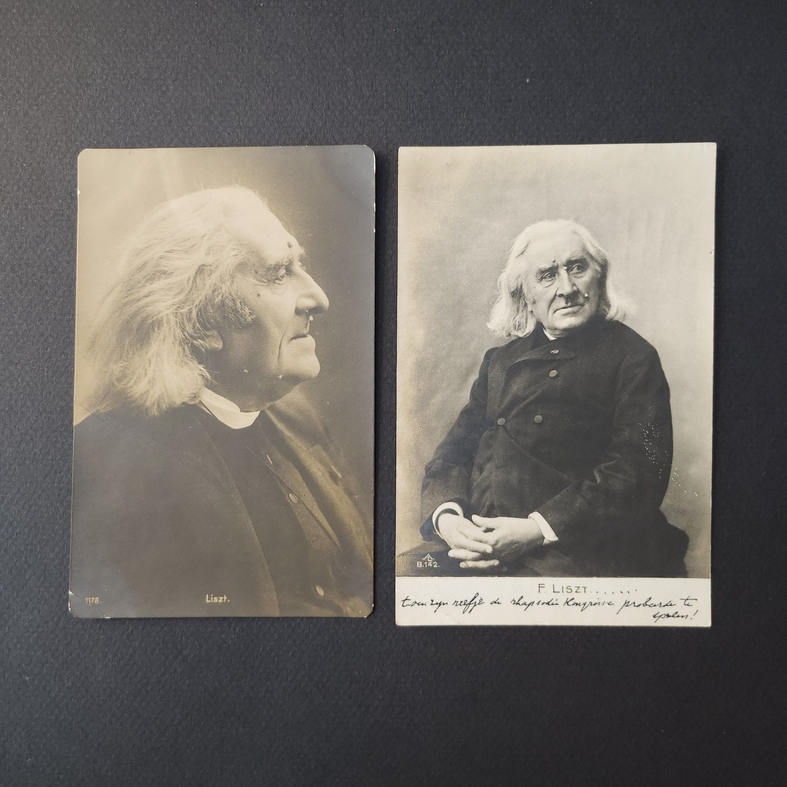 2 Oude Ansichtkaarten Franz Liszt - Gelopen, Ophalen of Verzenden, Voor 1920, Gelopen, Zuid-Holland