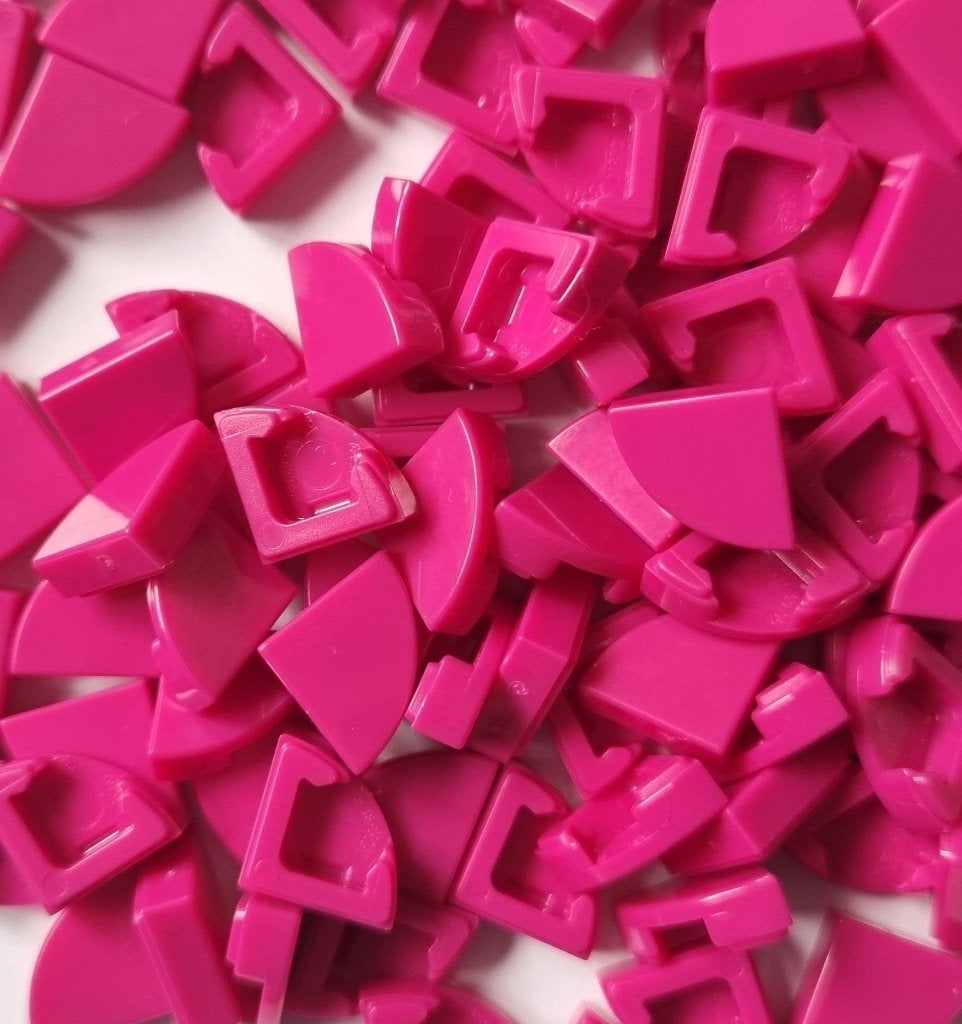 Lego 1x1 tile quater, Magenta (per 100), Ophalen of Verzenden, Nieuw, Losse stenen, Lego