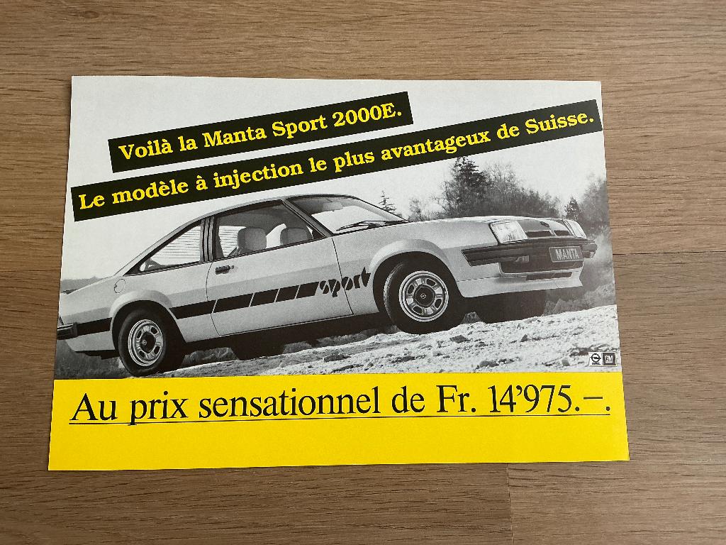 Opel Manta Sport 2000E 1981, Ophalen of Verzenden, Zo goed als nieuw, Opel