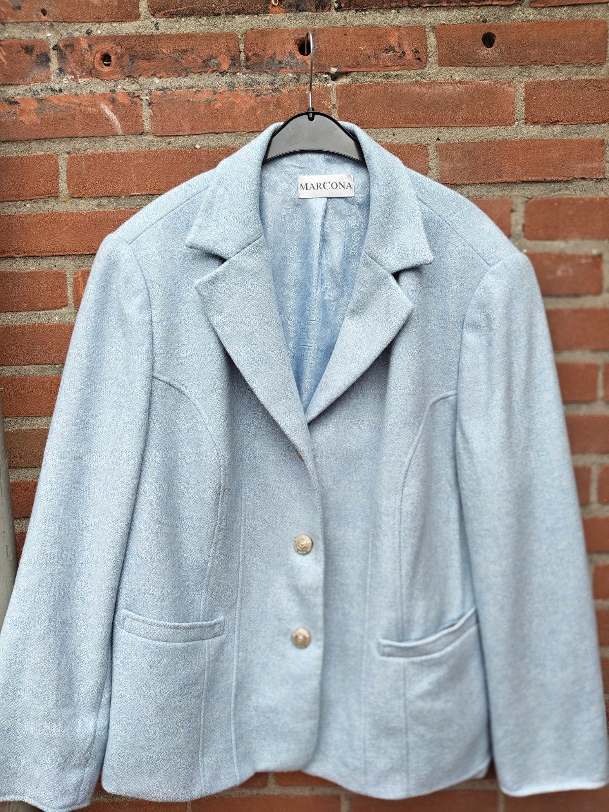 Marcona lichtblauwe blazer, maat 48, Blauw, Maat 46/48 (XL) of groter, Ophalen of Verzenden, Zo goed als nieuw