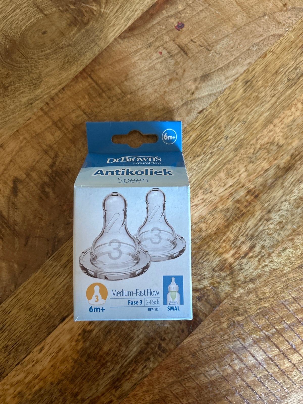 Dr. Brown's Antikoliek Spenen - Fase 3 (6m+) - 2-pack, Ophalen of Verzenden, Nieuw
