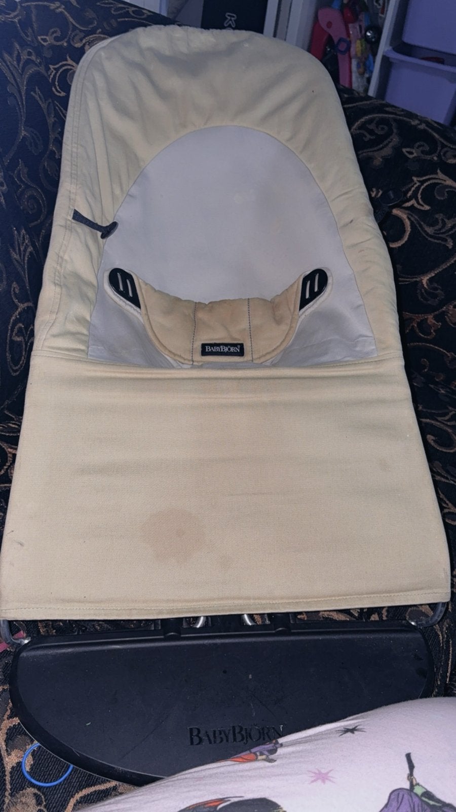 BabyBjörn Wipstoel - Beige, Gebruikt, Gebruikt, Wipstoel, Met gordel(s) of riempje(s), Ophalen