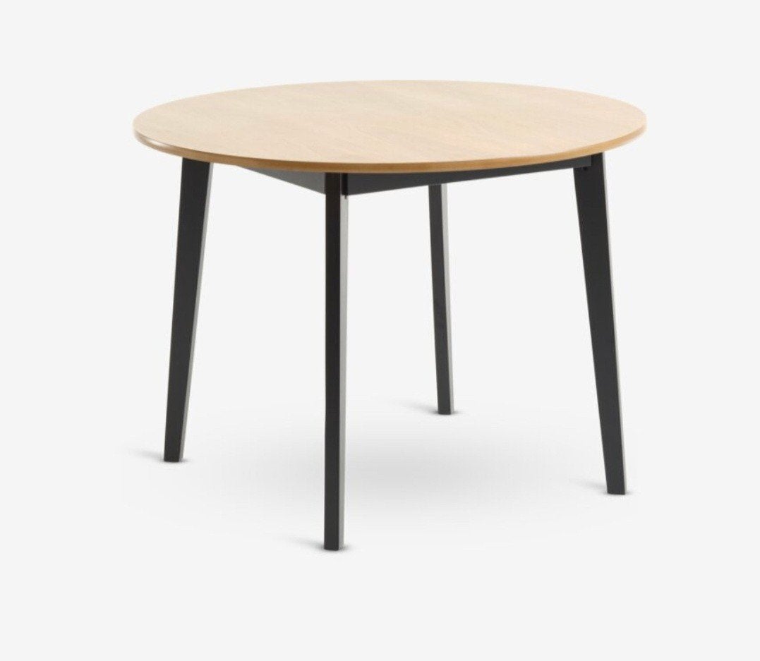 JYSK Ronde eettafel Jegind eiken fineer, z.g.a.n., Huis en Inrichting, Tafels | Eettafels, Ophalen