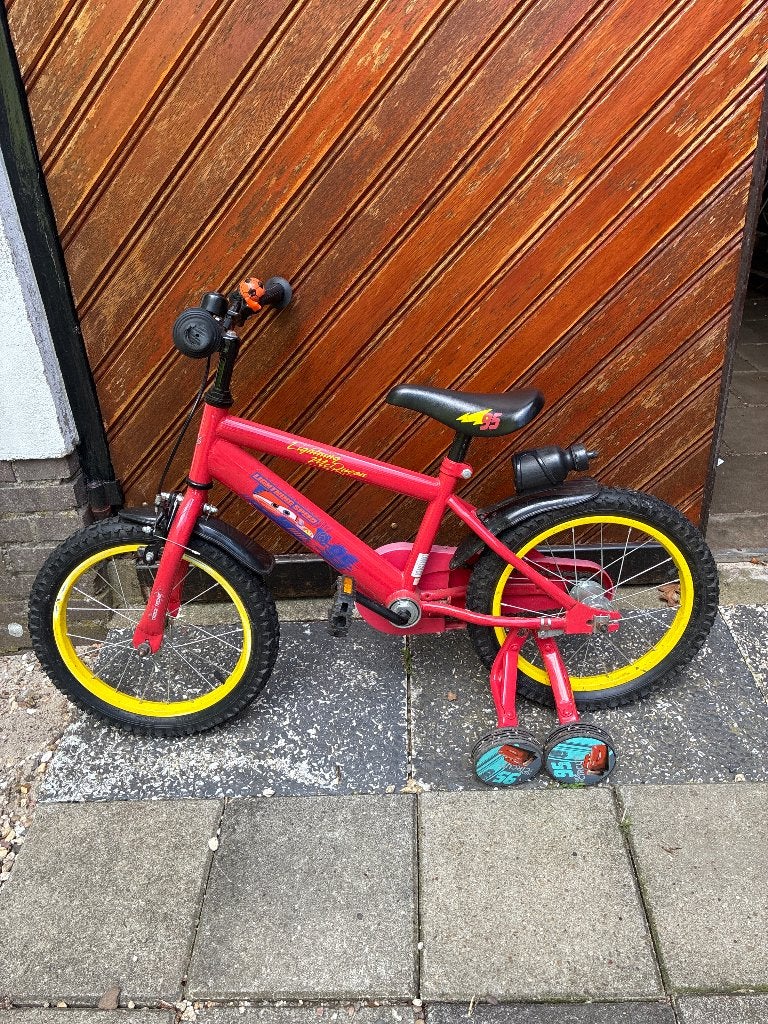 Disney Cars 16 inch kinderfiets, Fietsen en Brommers, Ophalen, Gebruikt, 16 tot 20 inch