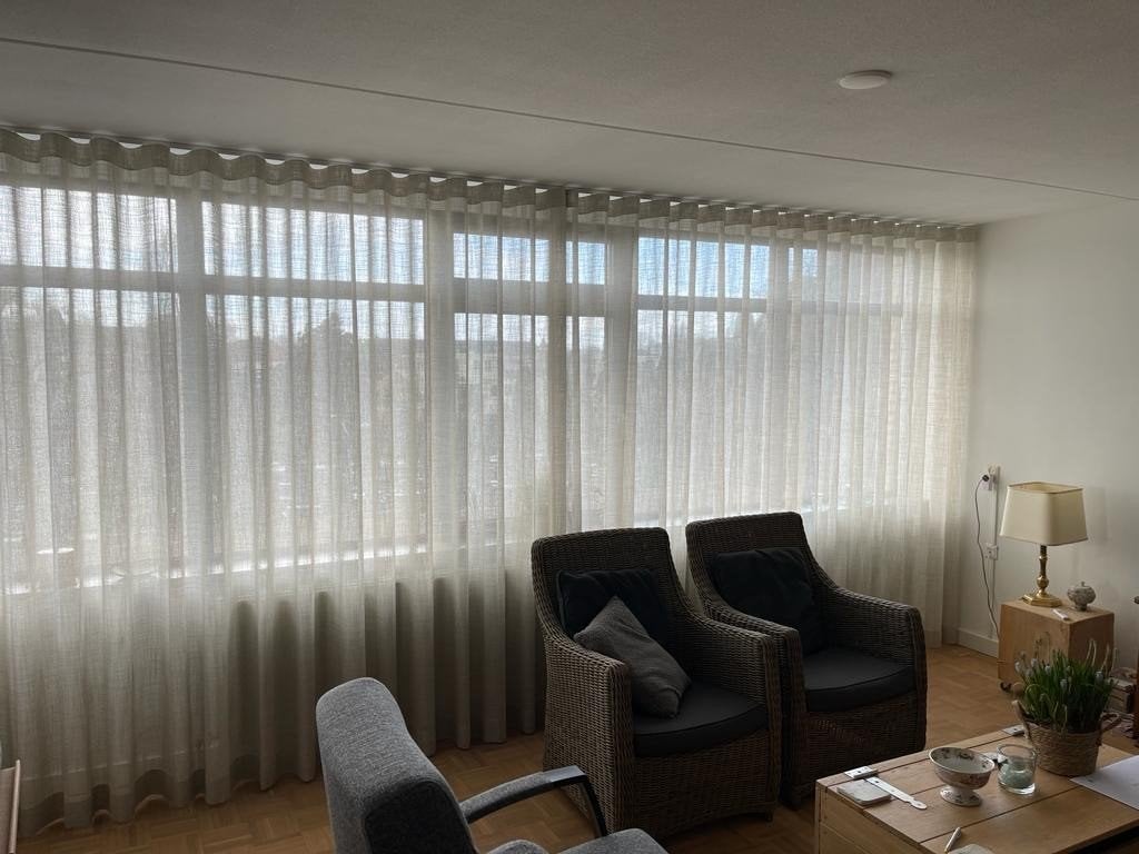 Wavegordijn 210 x 258,5. Inbetween kiezelkleur.Nieuw!, Ophalen, Overige merken, In te korten, Nieuw