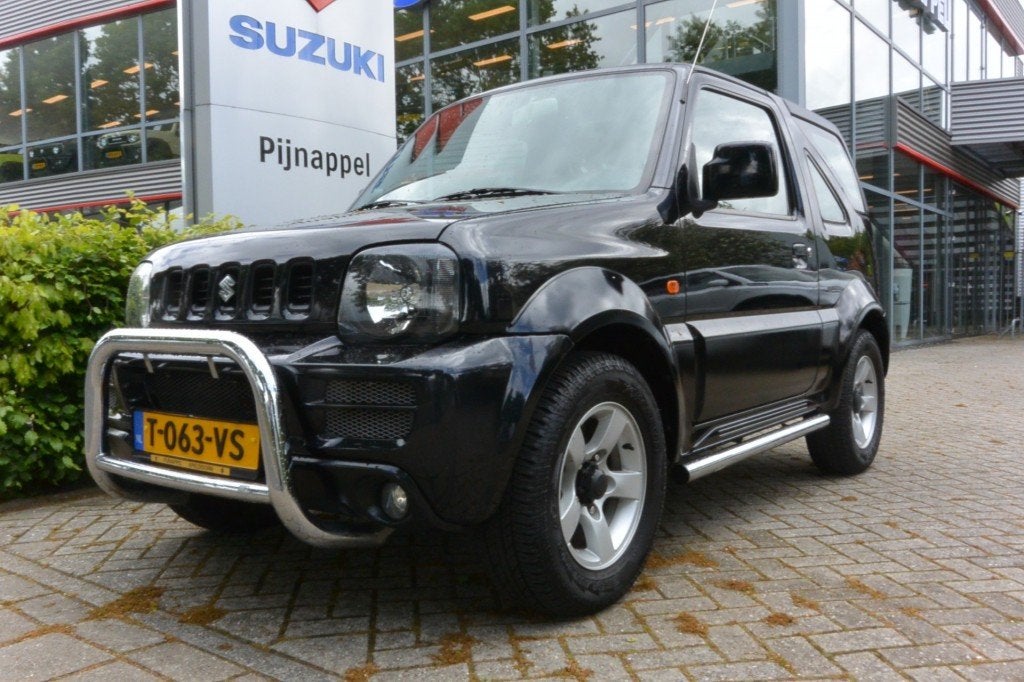 Suzuki JIMNY 1.3 Cabrio 4x4 Airco/Hardtop/Leder/Side-bars/Pu, Auto's, 86 pk, Met garantie (alle), 4 stoelen, Zwart