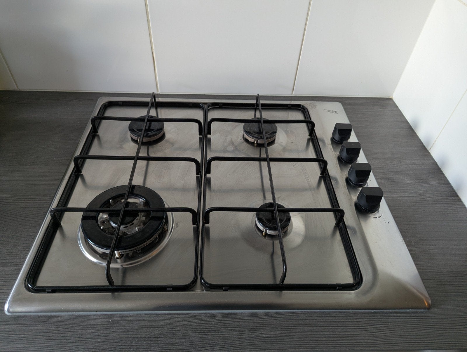 Zanussi 4 pits gaskookplaat incl. wokbrander, Witgoed en Apparatuur, Kookplaten, Ophalen, Gebruikt, Inbouw, Gas