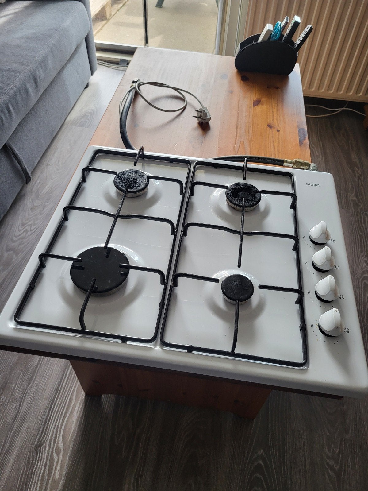 ETNA gas kookplaat, Witgoed en Apparatuur, Kookplaten, Ophalen, Gebruikt, 4 kookzones, Gas
