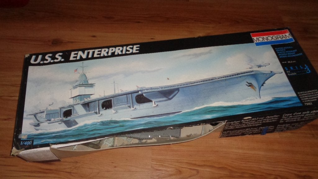 Monogram bouwpakket USS Enterprise schaal 1:400 af te bouwen, Hobby en Vrije tijd, Modelbouw | Boten en Schepen, Ophalen of Verzenden