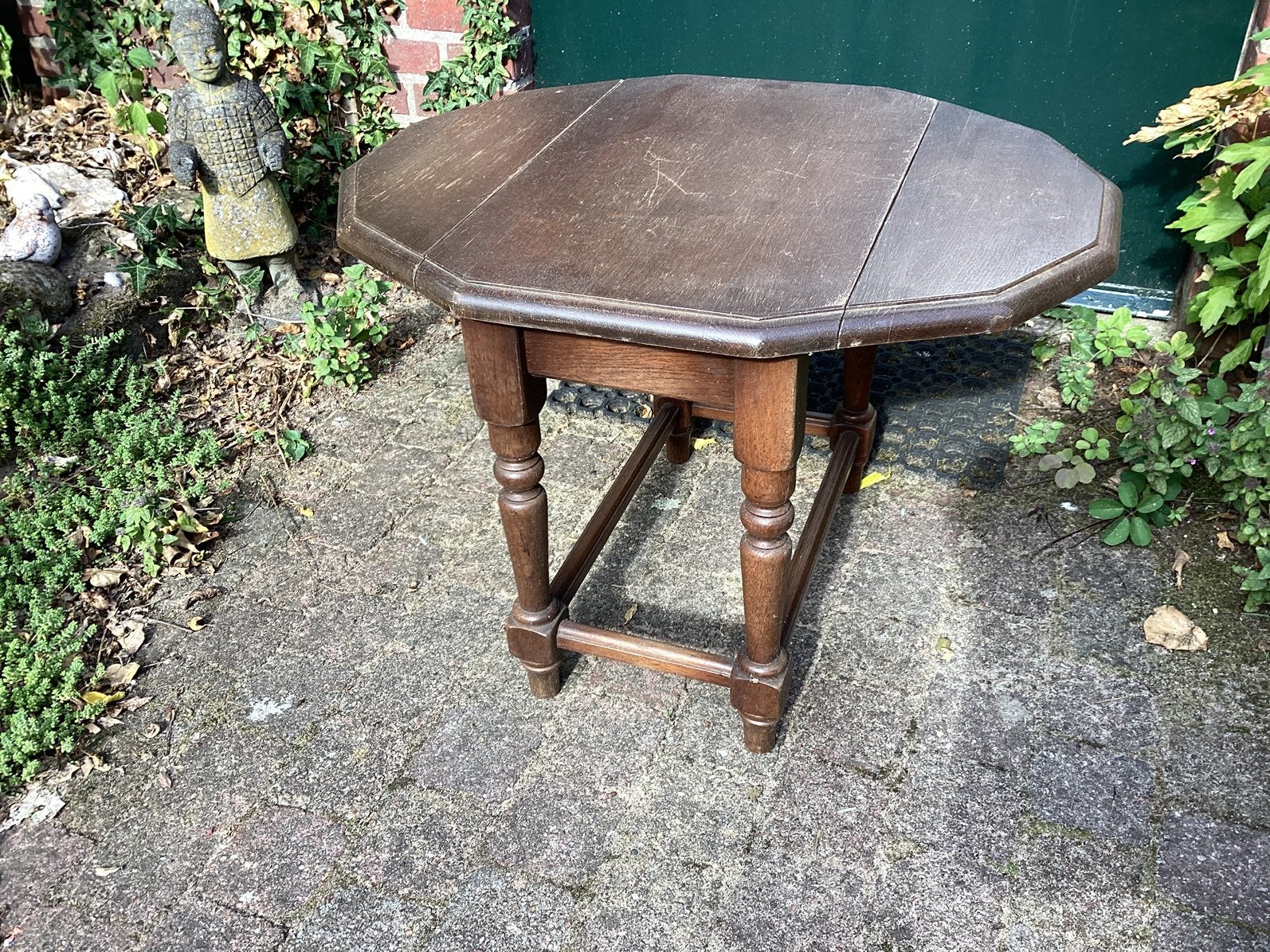 Oortafeltje, Minder dan 55 cm, Gebruikt, Ovaal, Hout