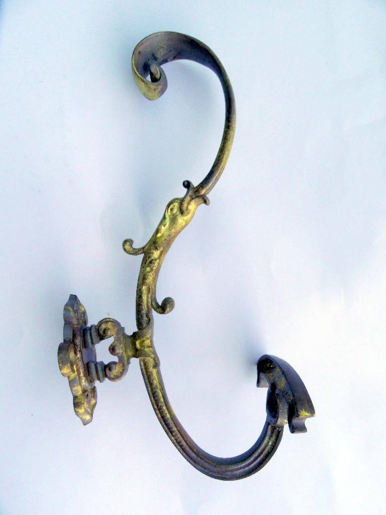 19e eeuwse vergulde bronzen kapstok-haak, wandhaak, Ophalen of Verzenden