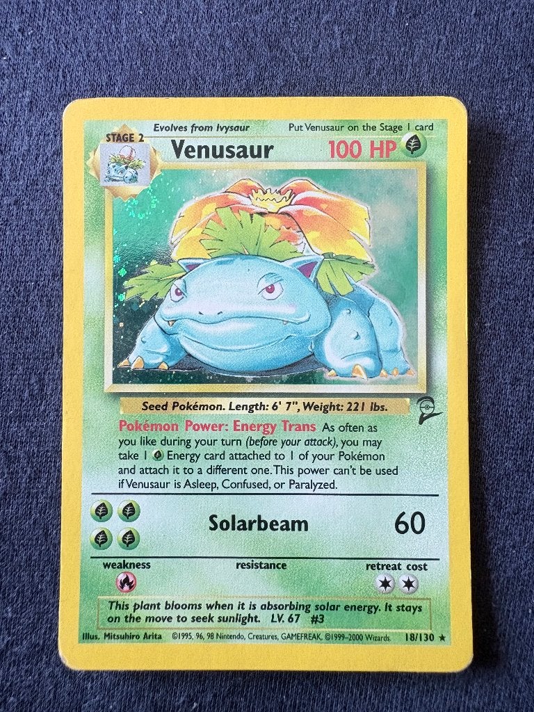Venusaur Holo - Base 2 18/130 - Near Mint, Ophalen of Verzenden, Nieuw