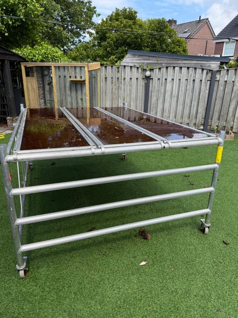 Steiger te koop in prima staat, Doe-het-zelf en Verbouw, Steigers, Ophalen, Gebruikt, Rolsteiger of Kamersteiger, 2 tot 5 meter