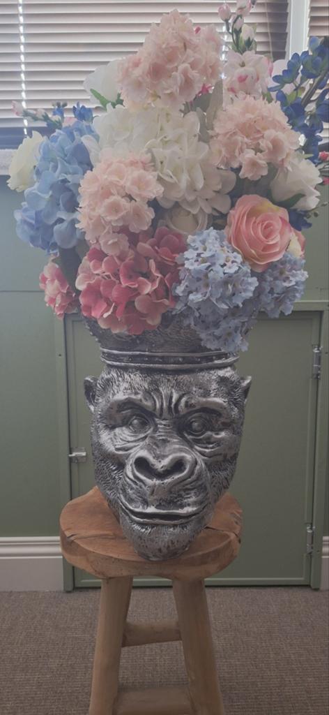 Gorilla bloempot, Ophalen, Rond, Aardewerk, Minder dan 25 cm