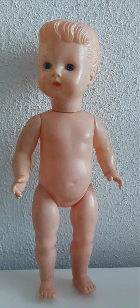 Oude/vintage Kader pop 33 cm zeldzaam kapsel, Verzamelen, Ophalen of Verzenden, Gebruikt, Pop