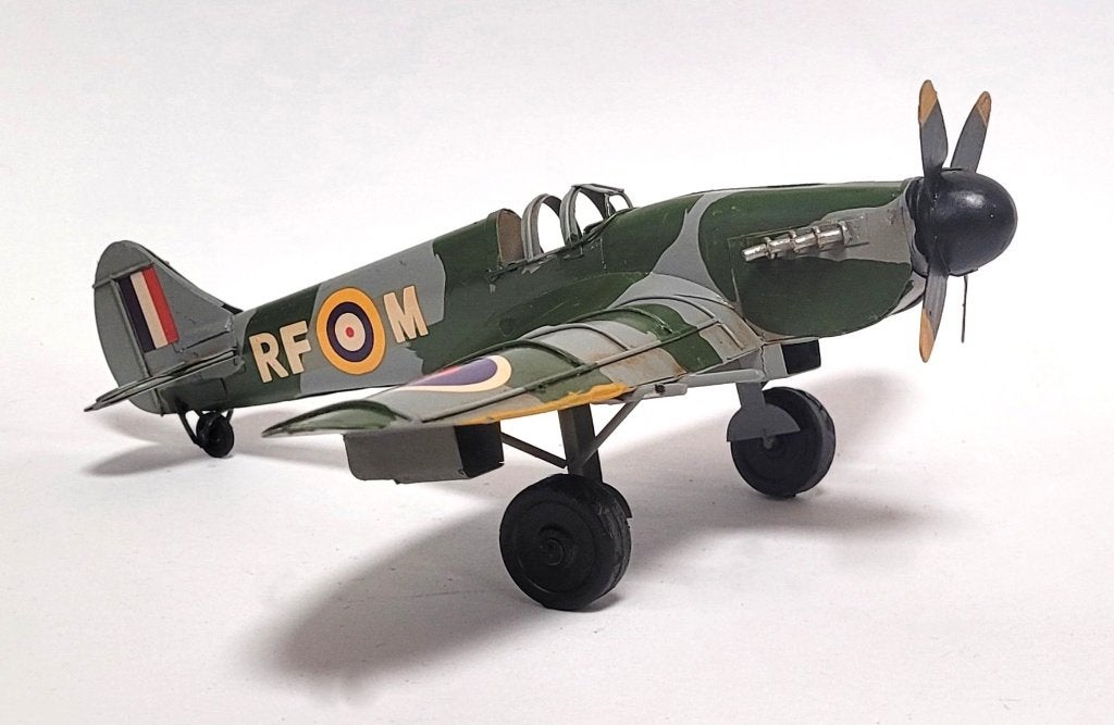 Vliegtuig Rfom Blikken model metalen miniatuur decoratie, Overige merken, 1:72 tot 1:144, Info@deconoord.nl, Deco Noord