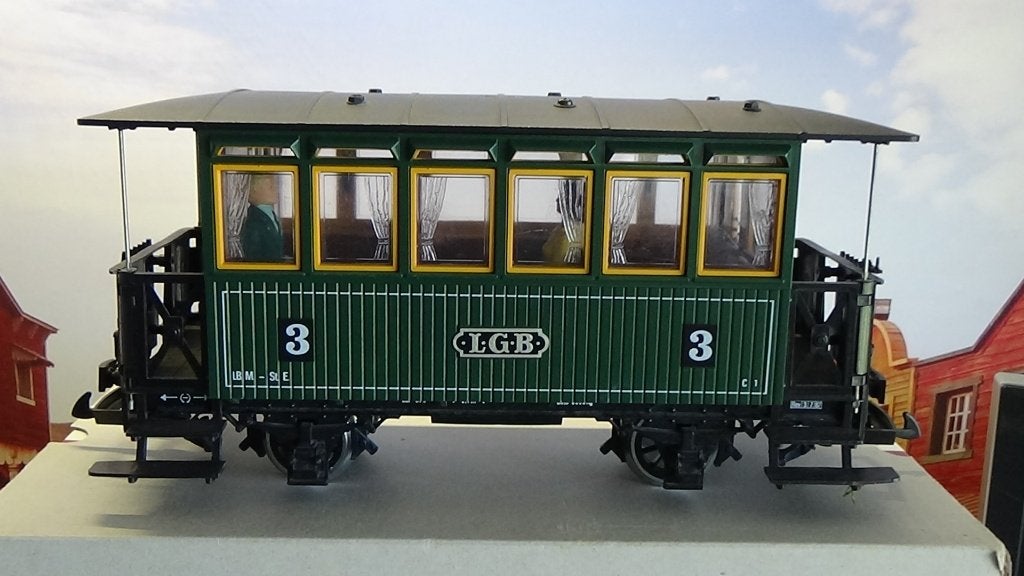 LGB G - 3040, 2-assig personenrijtuig 3e klas, Gelijkstroom, Wagon, Ophalen of Verzenden, Zo goed als nieuw
