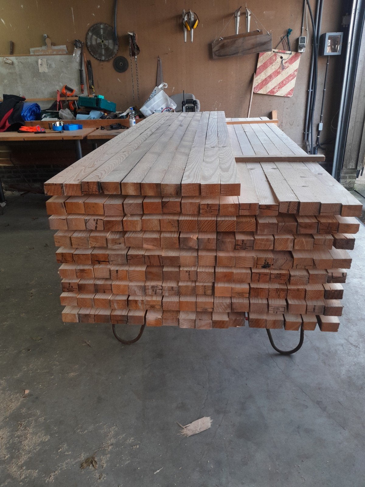 Mooie partij nette gebruikte balkjes, Ophalen of Verzenden, Gebruikt, 250 cm of meer, Balken