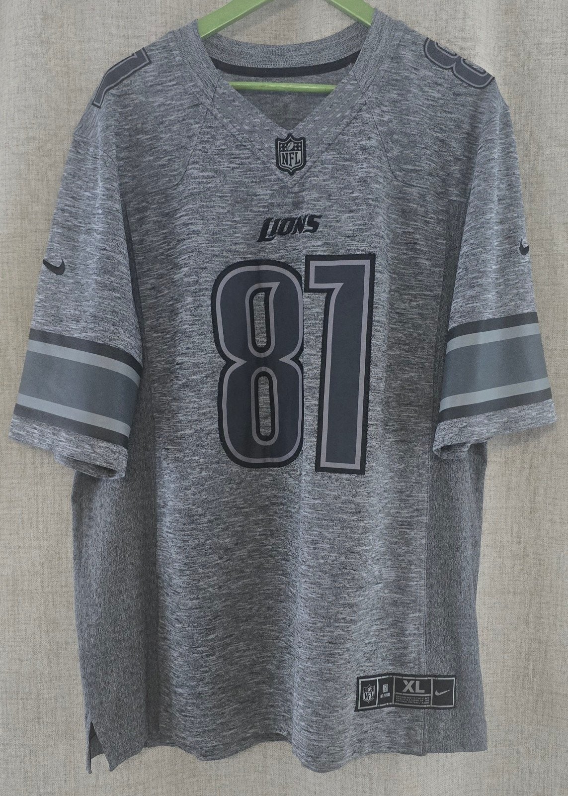 Nike Gridiron Gray NFL Jersey Calvin Johnson Maat Xl, Kleding | Heren, T-shirts, Ophalen of Verzenden, Zo goed als nieuw, Maat 56/58 (XL)