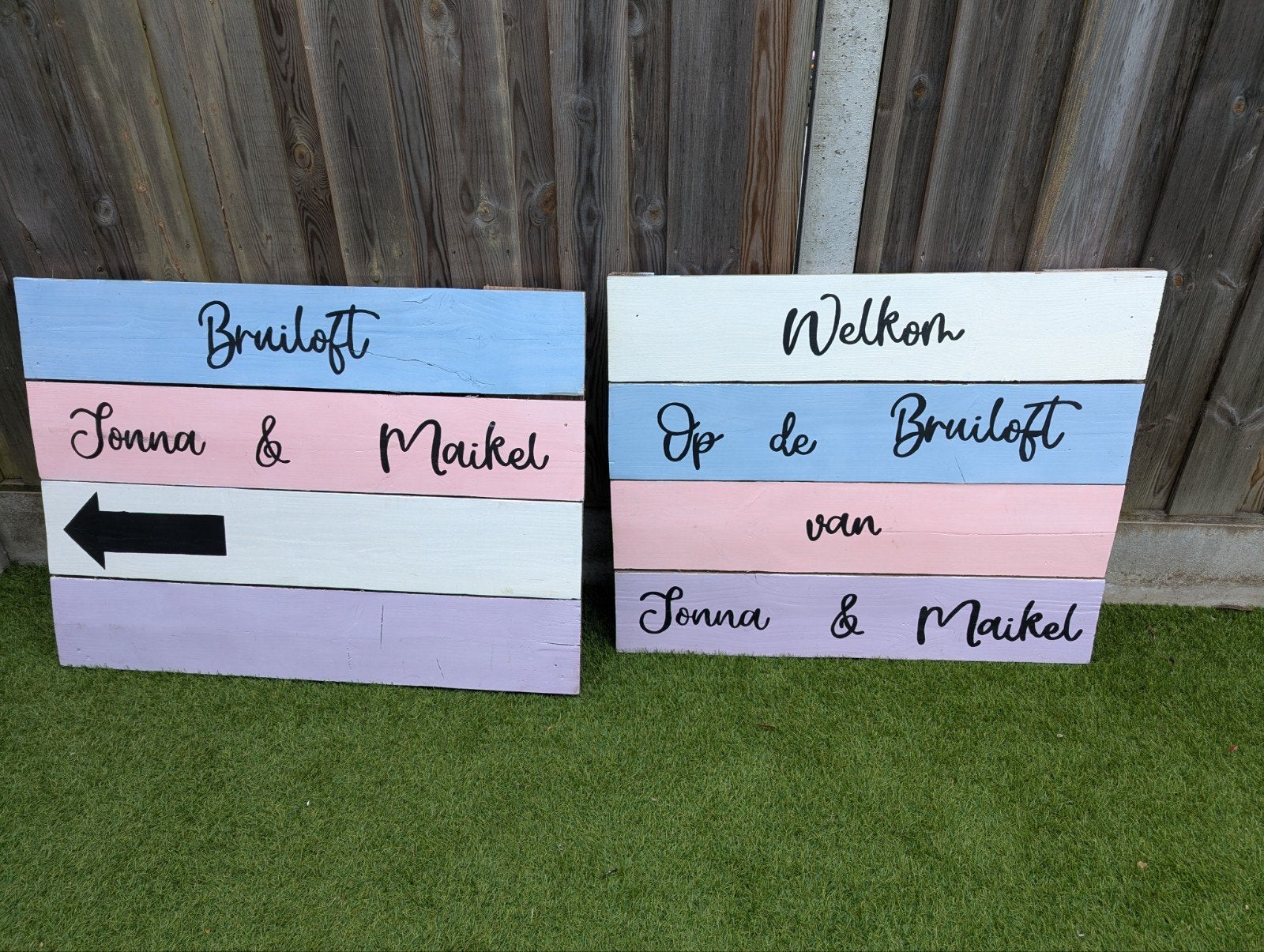 2 pallets met standaard voor bruiloft, Gebruikt, Steigerhout, Minder dan 200 cm, Pallet