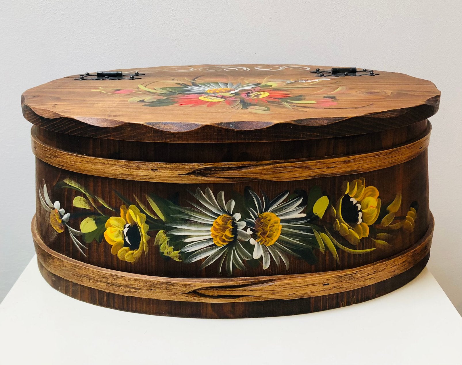 Prachtige antieke houten brooddoos, broodkist, Duits, Ophalen of Verzenden