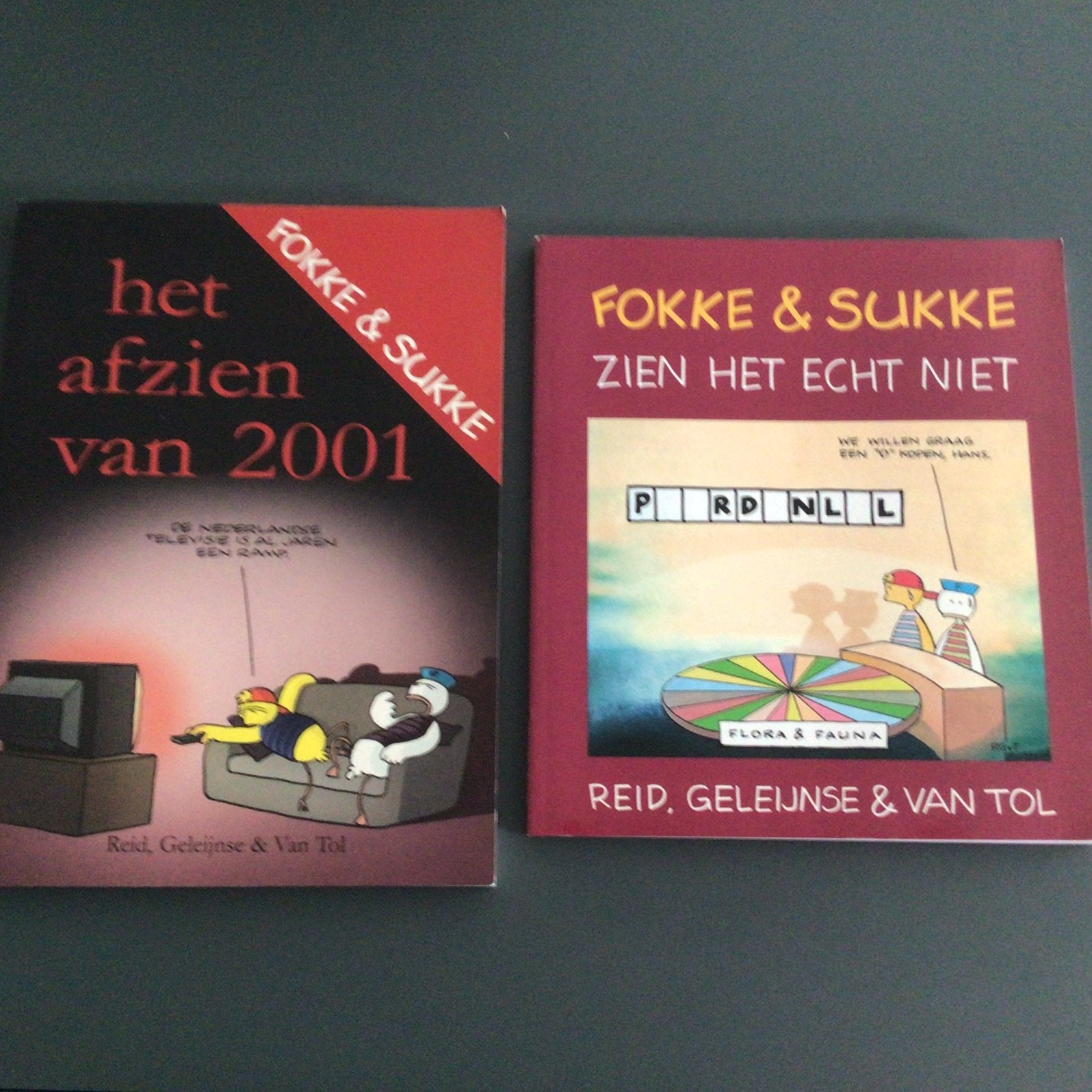 Fokke & Sukke - Het afzien van 2001 + Zien het echt niet, Boeken, Humor, Ophalen of Verzenden, Zo goed als nieuw, Cartoons
