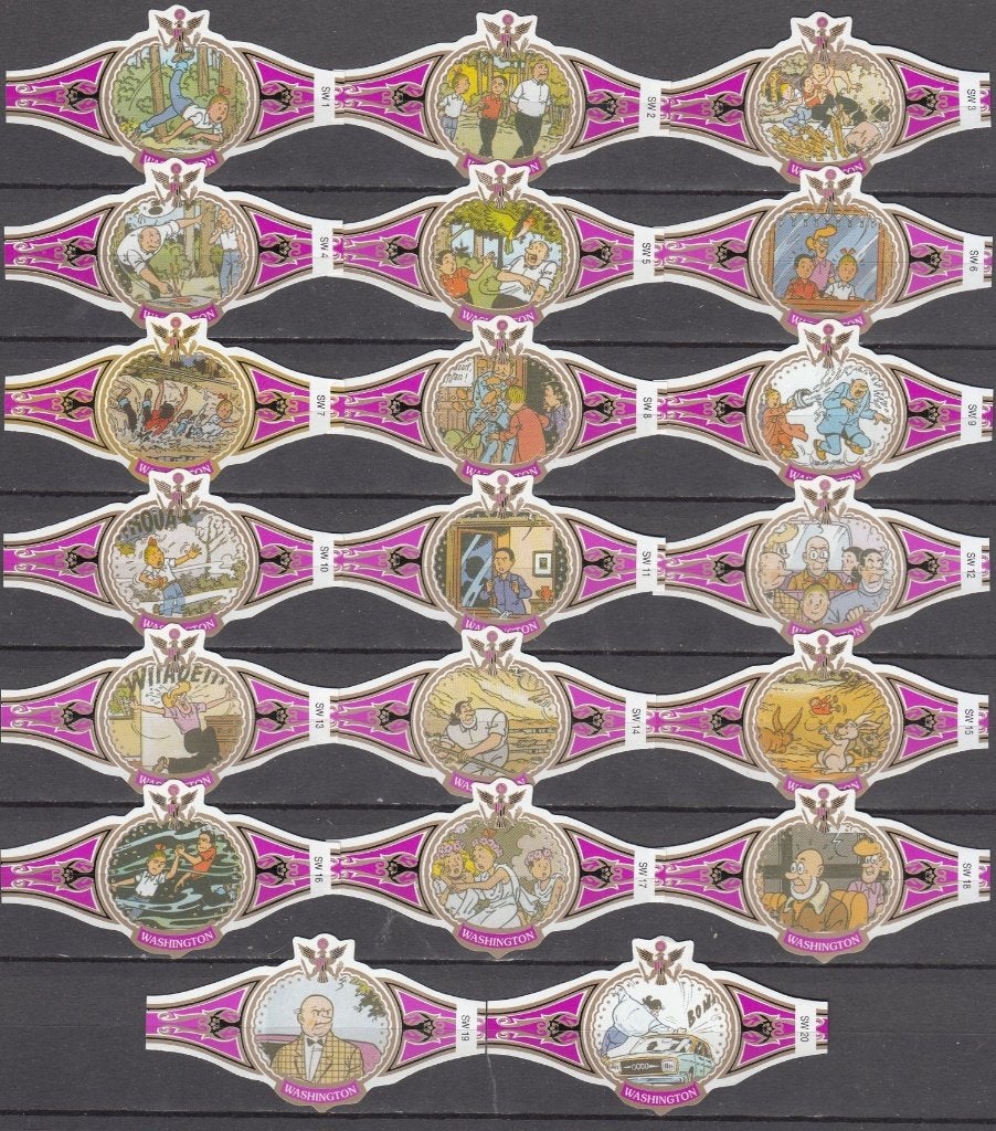 Sigarenbandjes van Suske en Wiske Het Witte Wief, Wa. SW1-20, Ophalen of Verzenden, Nieuw, Sigarenbandjes