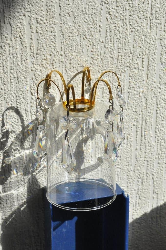 Swarovski ? vergulde kandelaar kristal hangers 6 stuks €25, Ophalen of Verzenden, Zo goed als nieuw, Huisaccessoire