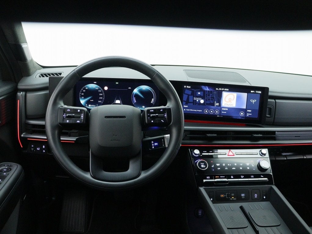 Hyundai Santa Fe Black Line 1.6 T-GDI PHEV | 7-Zitter | afn., Auto's, Hyundai, 12 maanden, Gebruikt, 4 cilinders, 2065 kg