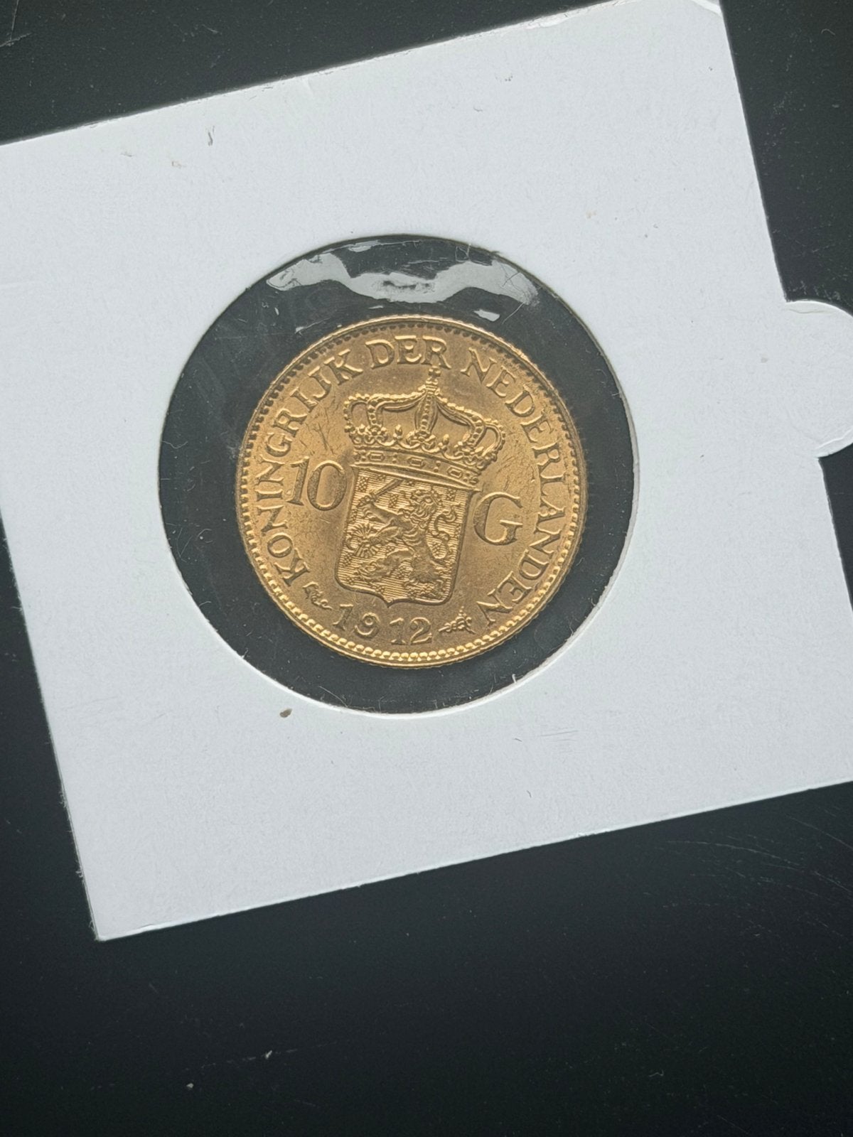 Gouden Tientje 1912 Wilhelmina – 10 gulden goud, Koningin Wilhelmina, Losse munt, 10 gulden, Goud
