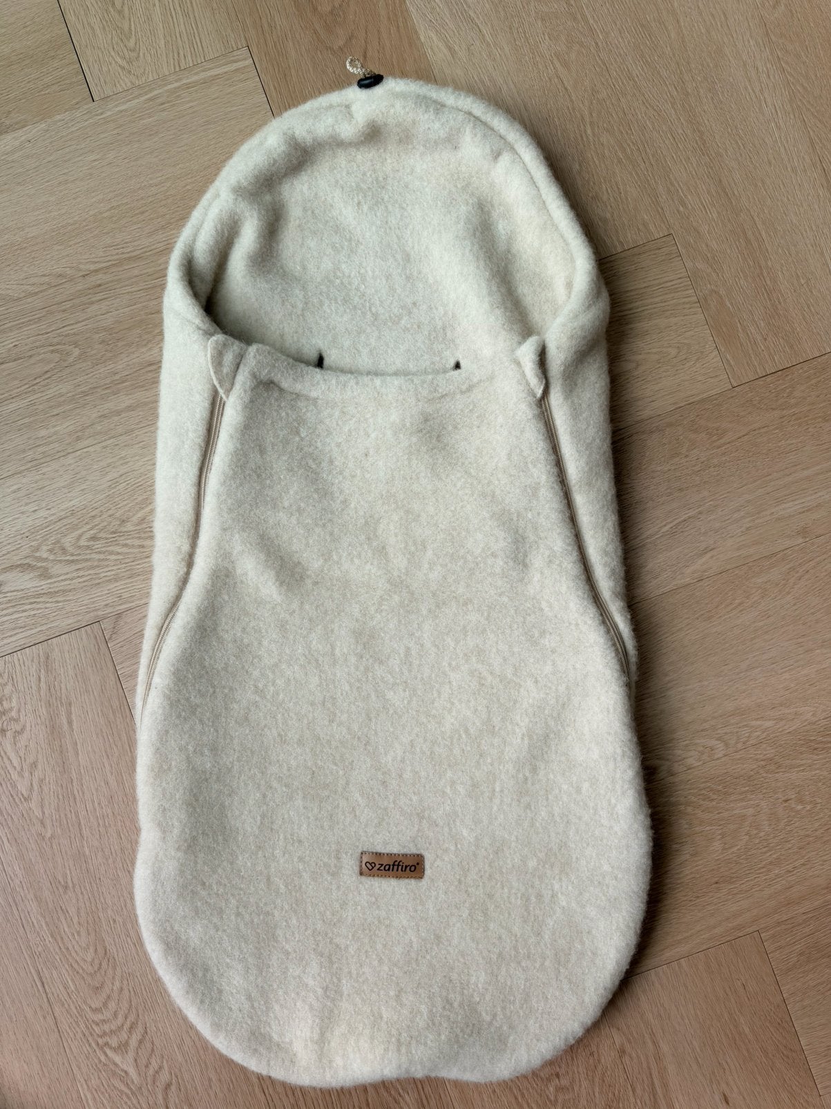 Wollen Voetenzak voor Buggy & Kinderwagen, zaffiro, Kinderen en Baby's, Ophalen of Verzenden, Zo goed als nieuw, Beige, Overige typen