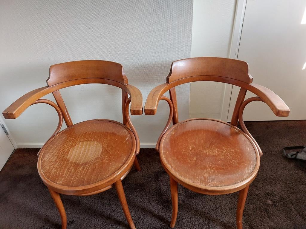 Twee originele bistro thonet stoelen., Antiek en Kunst, Ophalen