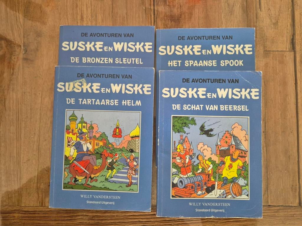 Suske en Wiske - 4 stripboeken, Meerdere stripboeken, Ophalen of Verzenden, Gelezen, Willy Vandersteen