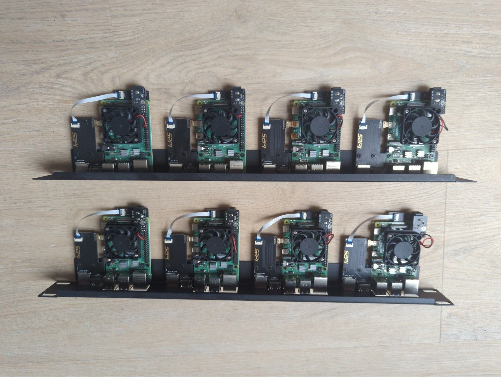 Raspberry Pi Cluster Rack met 8x Raspberry Pi 4B 8GB, Ophalen, Gebruikt, 8 GB, Raspberry Pi