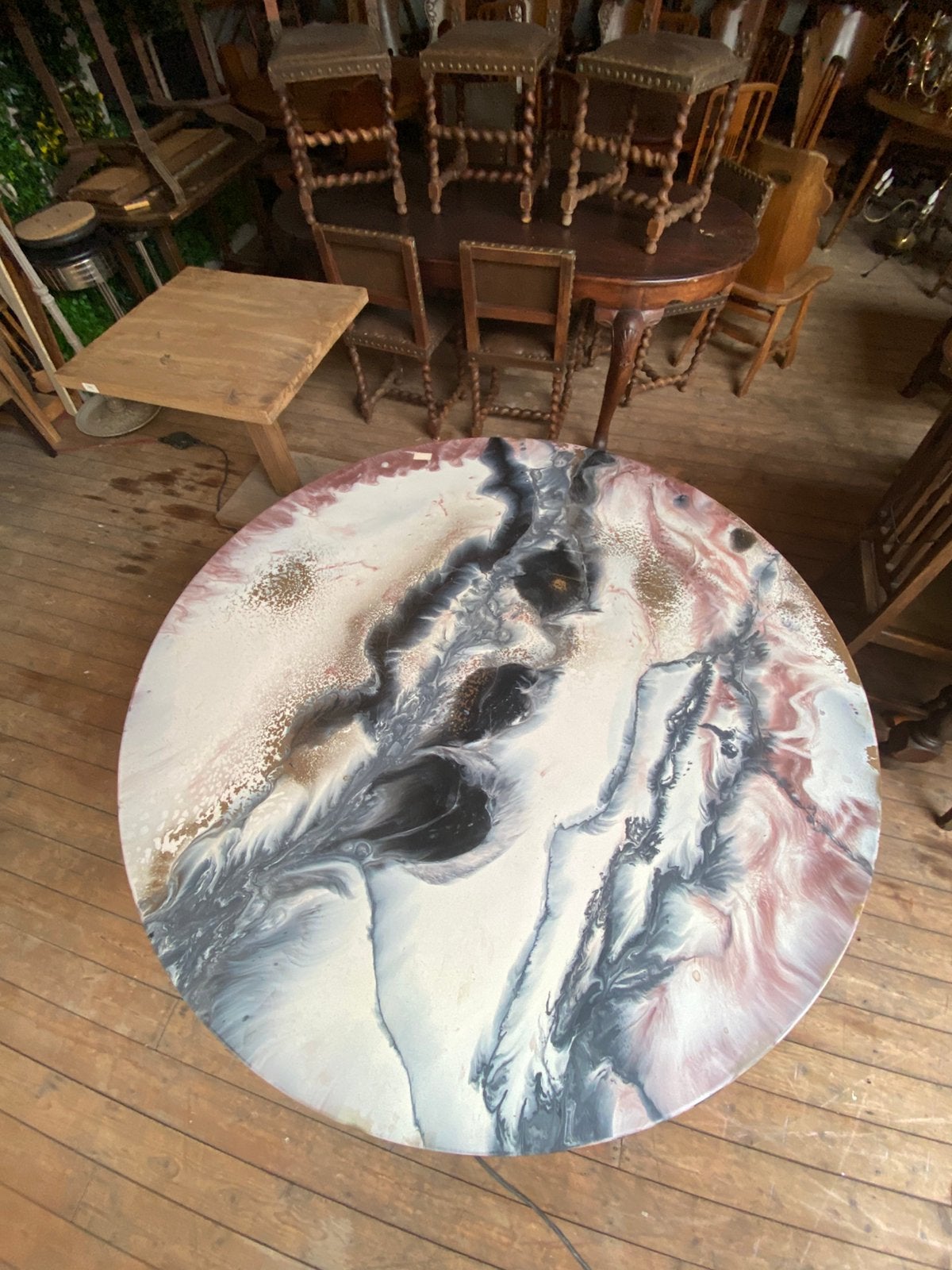 Tafel van epoxyhars, Ophalen