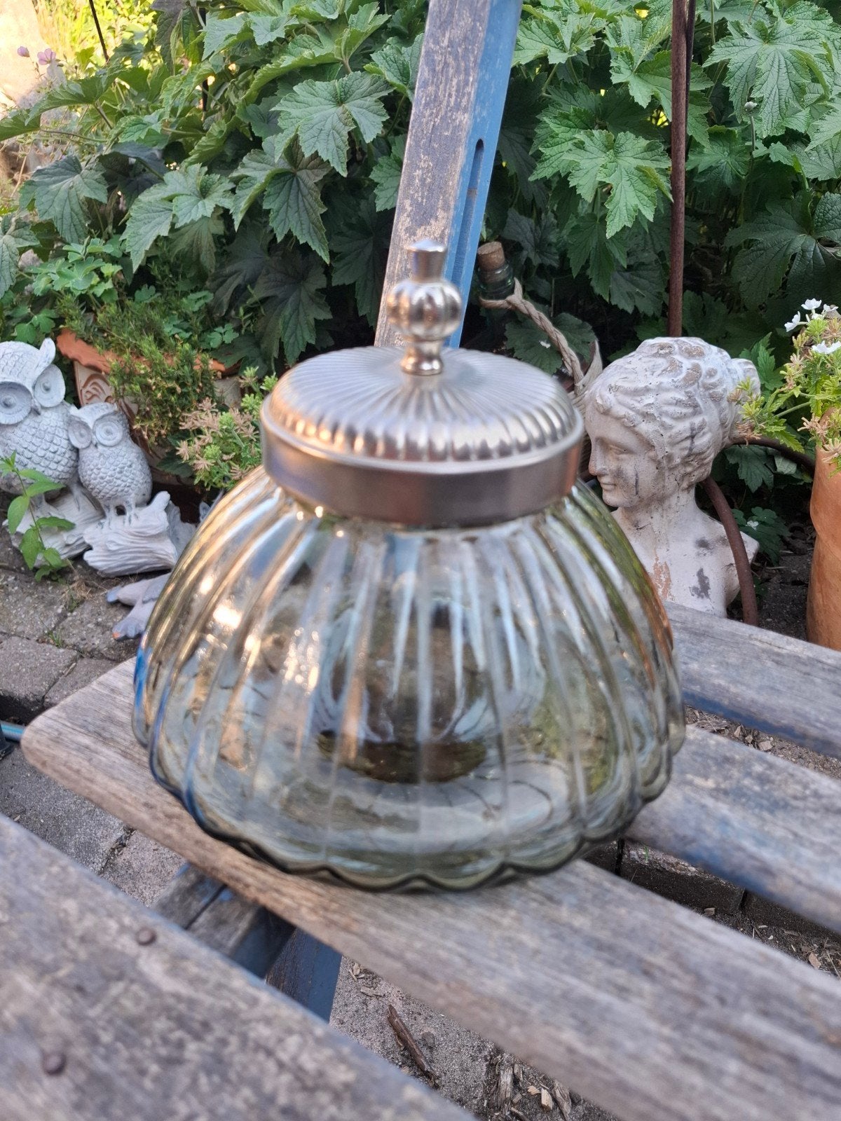 vintage glazen koekjespot, Ophalen of Verzenden