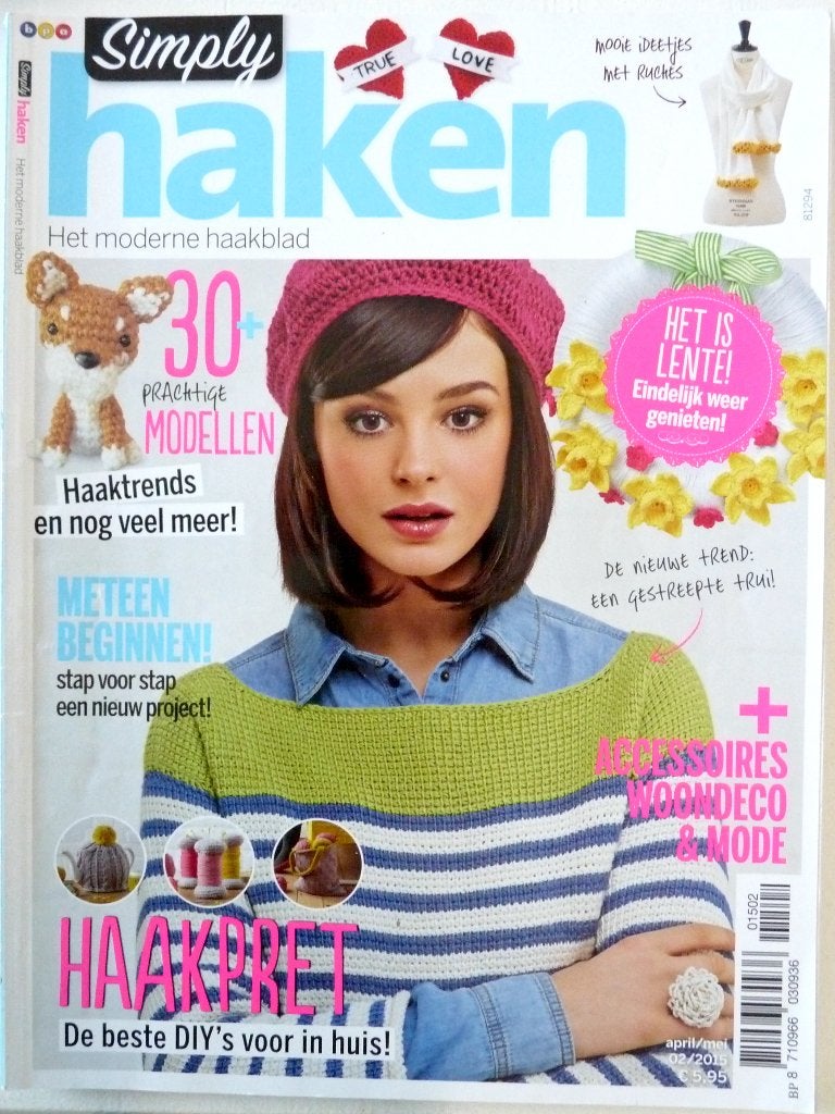 2 x Simply haken uit 2015 - nr 2 en nr. 5 GERESERVEERD, Verzenden, Gebruikt, Haken, Patroon of Boek