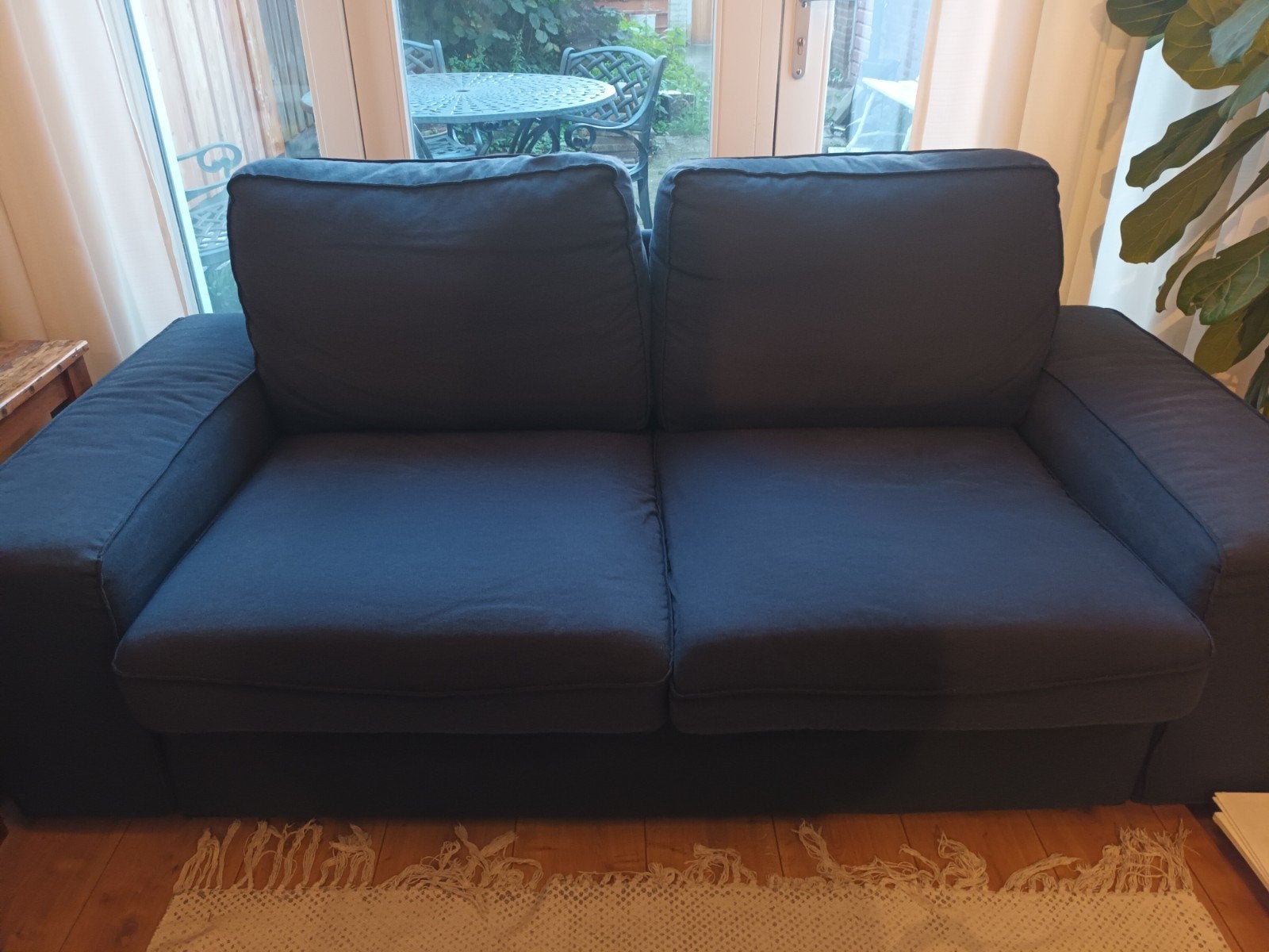Gratis blauwe bank, Huis en Inrichting, Ophalen, Gebruikt, 75 tot 100 cm, 200 tot 250 cm