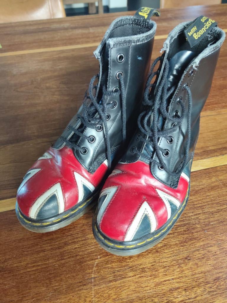 Dr. Martens laarzen maat 40 met Union Jack design, Zwart, Lage of Enkellaarzen, Ophalen of Verzenden, Dr. Martens