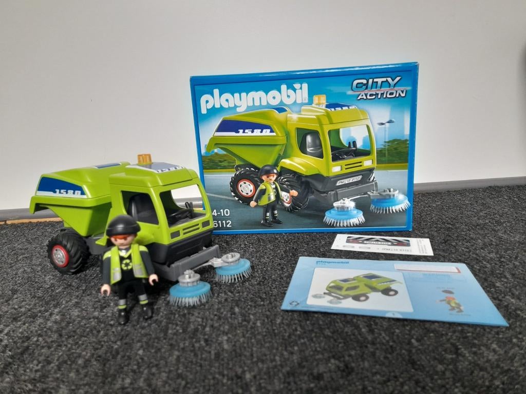 Playmobil 6112 City Action Vuilniswagen met figuur, Ophalen of Verzenden, Zo goed als nieuw, Complete set