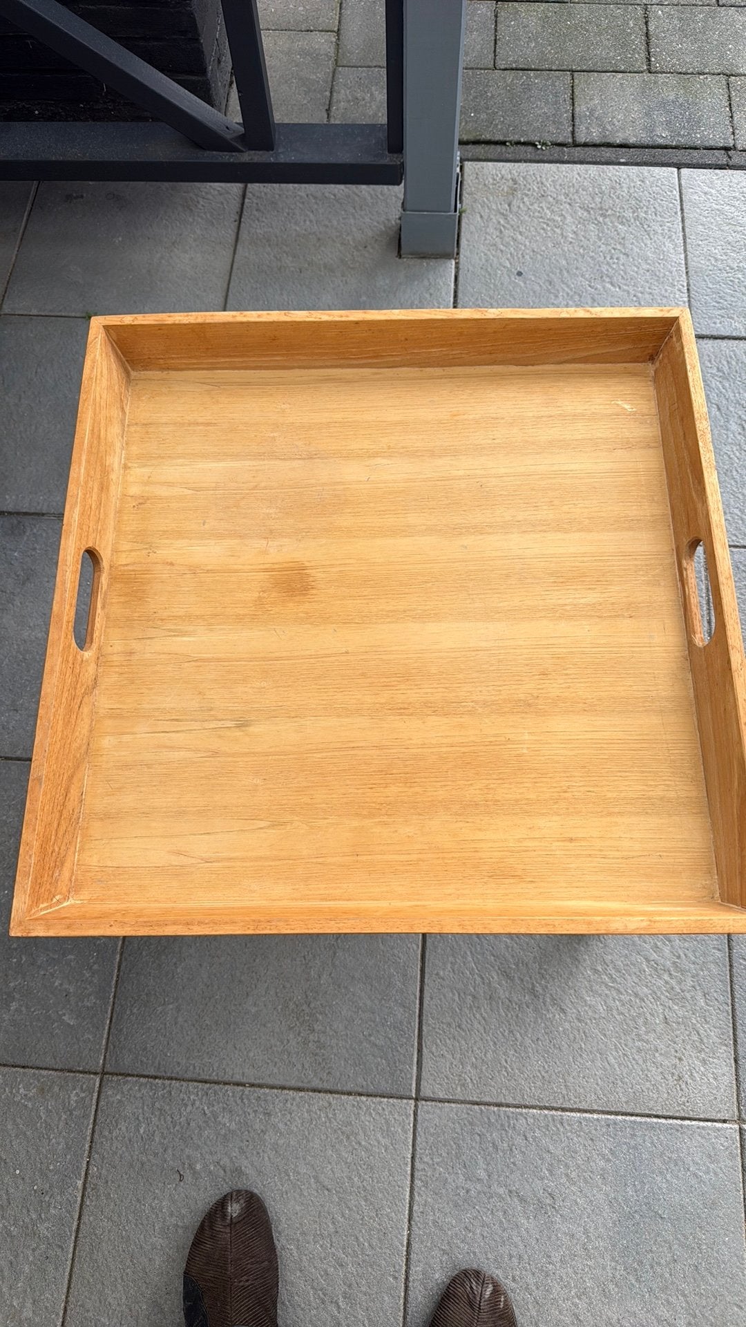 Houten dienblad 60x60 cm, Ophalen, Zo goed als nieuw, Vierkant, Hout