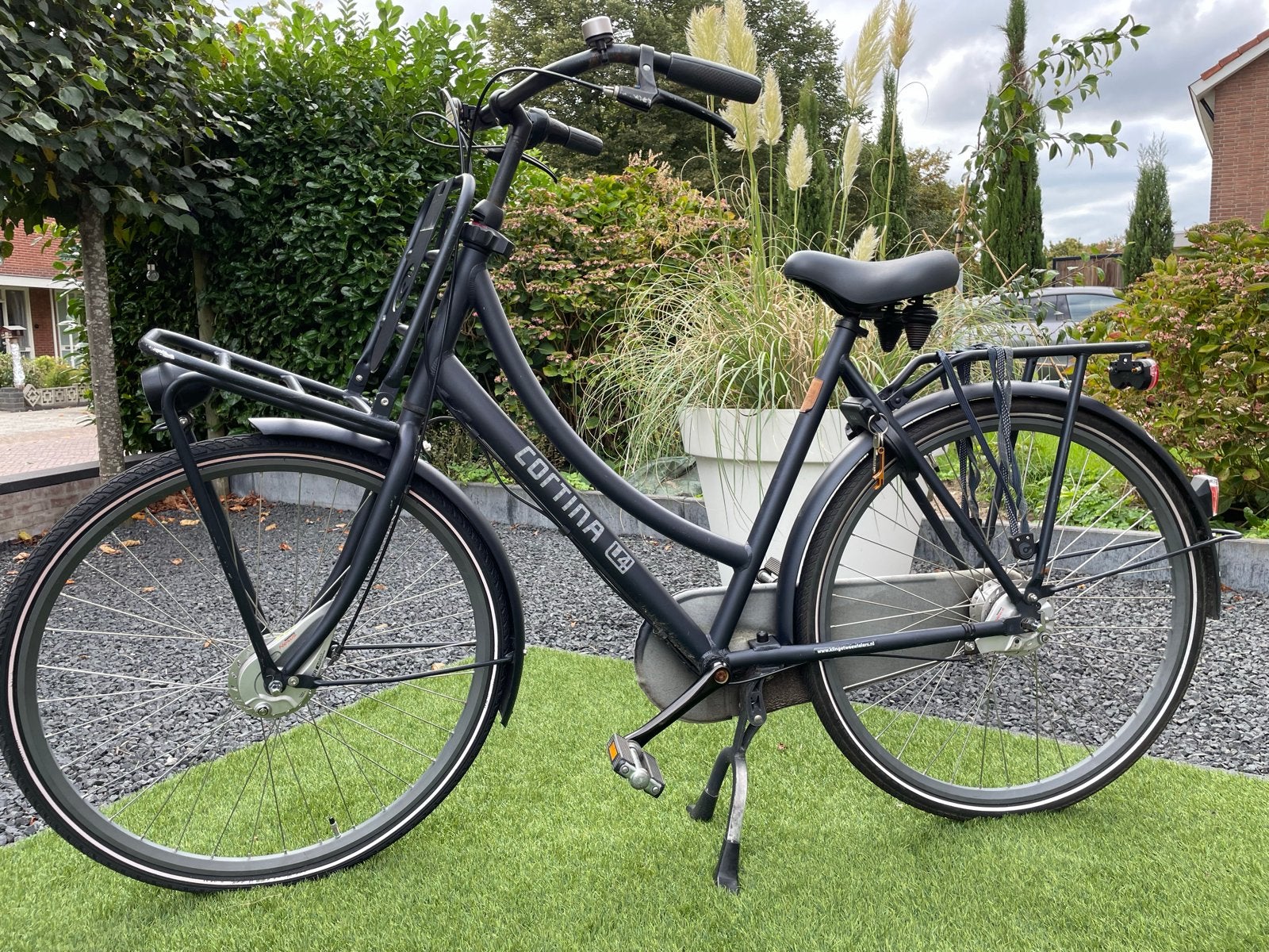 Cortina U4 Transportfiets Dames 28 inch denim kleur, 53 tot 56 cm, Versnellingen, Zo goed als nieuw, Trommelrem