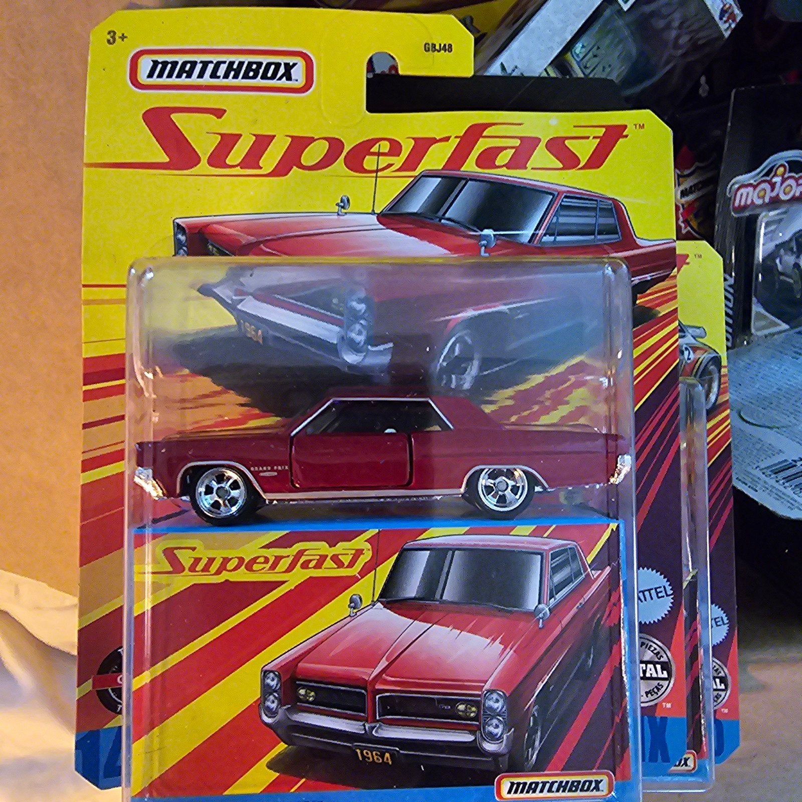 Matchbox Superfast 1964 Pontiac Grand Prix Rood, Nieuw, Ophalen of Verzenden, Matchbox, Mattel, Inc., 636 Girard Avenue, East Aurora, NY 14052, USA