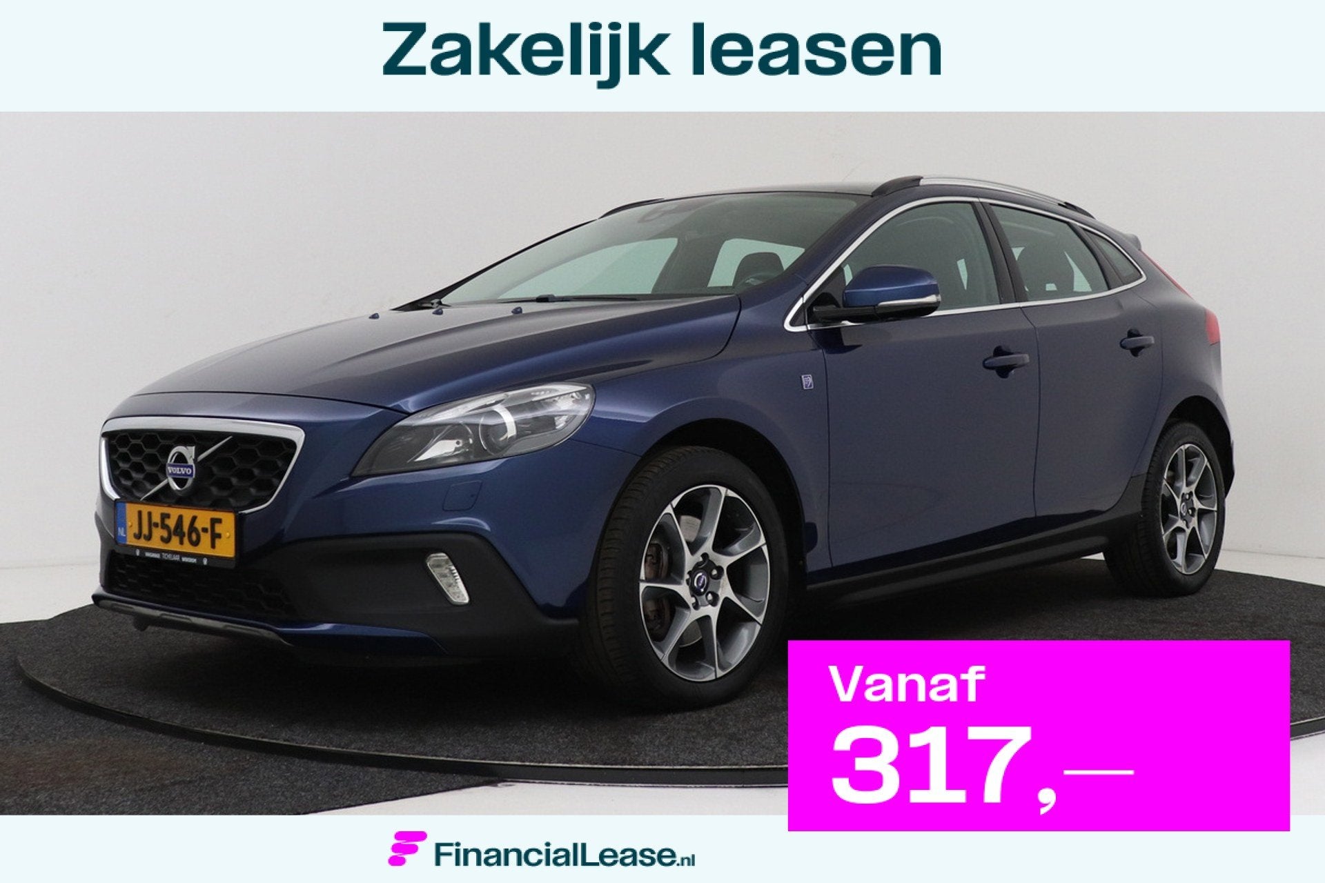 Volvo V40 Cross Country 1.5 T3 Ocean Race | Panoramadak | Or, Dealer onderhouden, 700 kg, Blauw, Bedrijf
