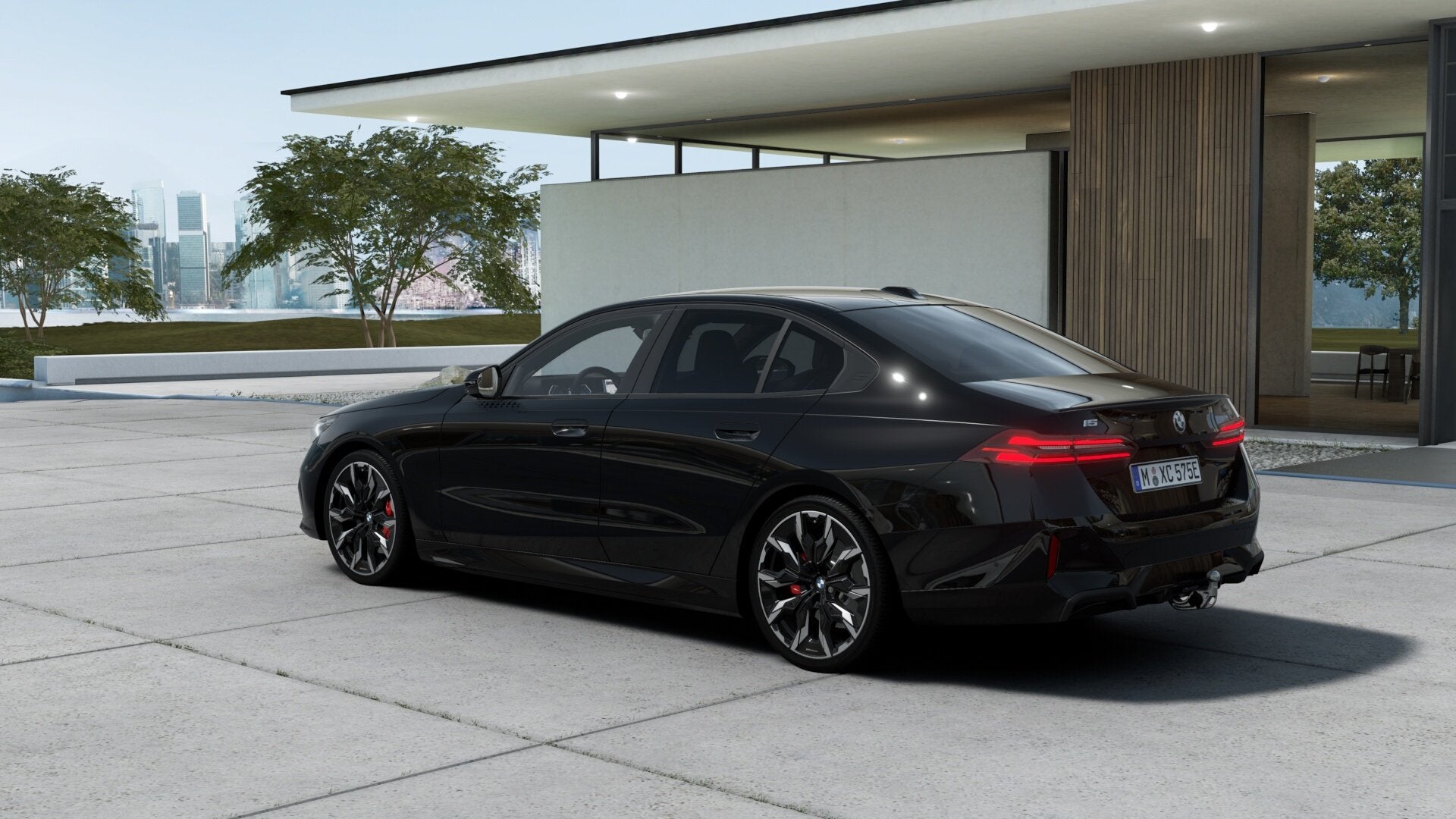 BMW i5 eDrive40 M Sport / Panoramadak / Trekhaak / Bowers &, Automaat, Achterwielaandrijving, Zwart, Zwart