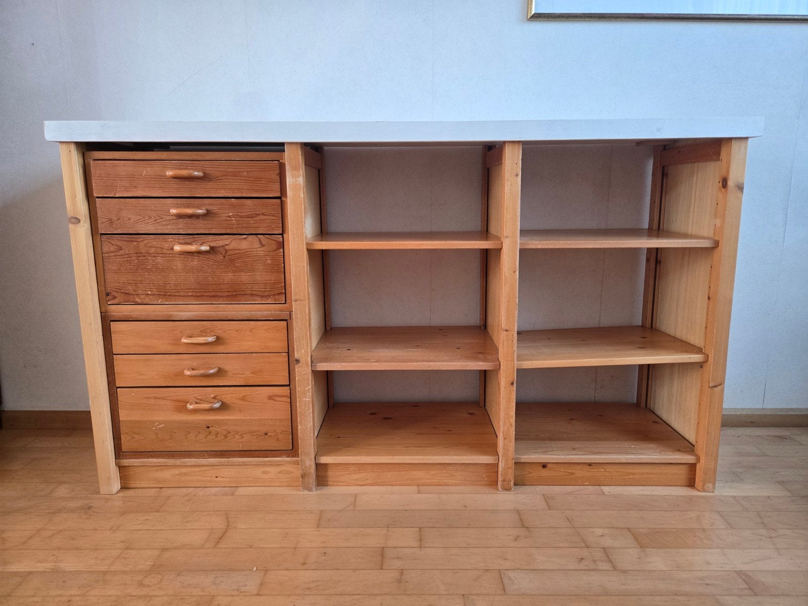 Lundia dressoir/kast met 6 lades en open vakken, Ophalen, Gebruikt, 5 laden of meer, Lundia
