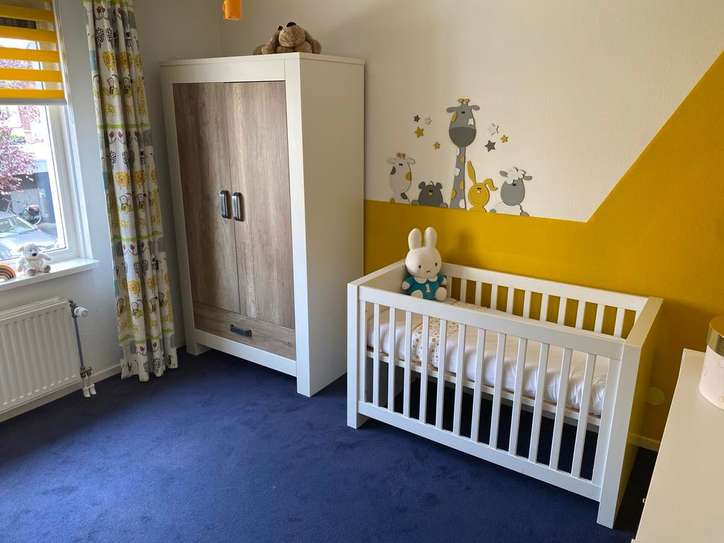 Complete babykamer Kidsmill Long Island (bedje+commode+kast), Kinderen en Baby's, Ophalen, Gebruikt, Jongetje of Meisje