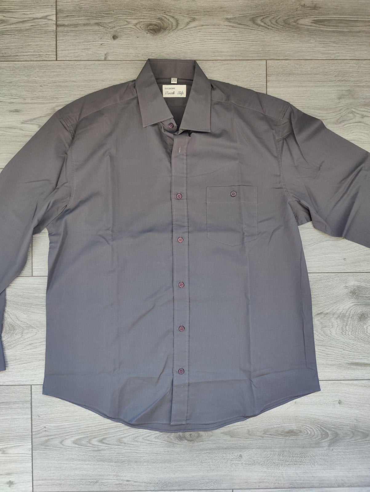 Blouse overhemd exclusive zwarte tulp large grijs, Ophalen of Verzenden, Zo goed als nieuw, Zwart, Halswijdte 41/42 (L)