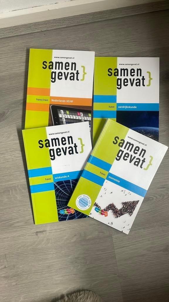 4 Samen gevat HAVO, Verzenden, Zo goed als nieuw, HAVO, Aardrijkskunde