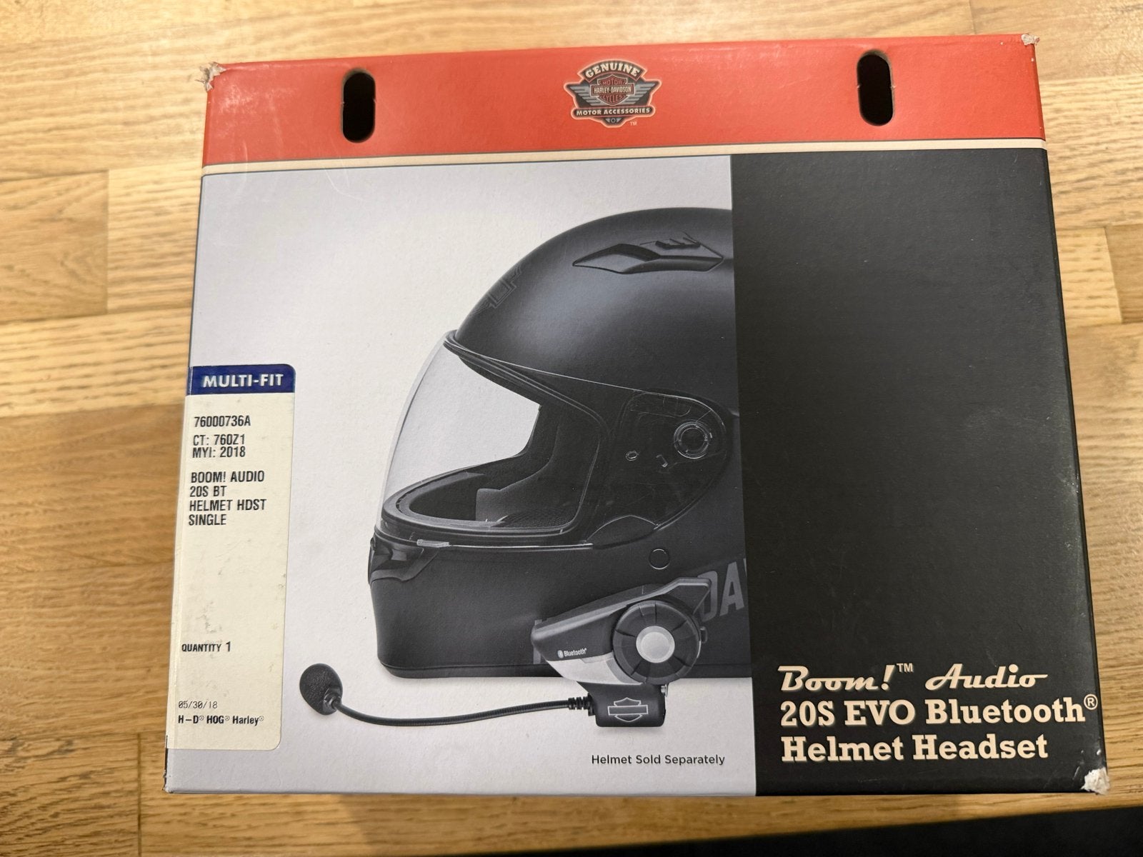 Harley-Davidson Boom! Audio 20S EVO Bluetooth Headset, Motoren, Kleding | Motorhelmen, Heren, Overige typen, Overige merken, Tweedehands